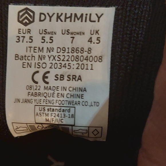 DYKHMILY Work Boots for Men Slip-on Steel Toe Safety Shoes Sneakers Breathable - Picture 16 of 16